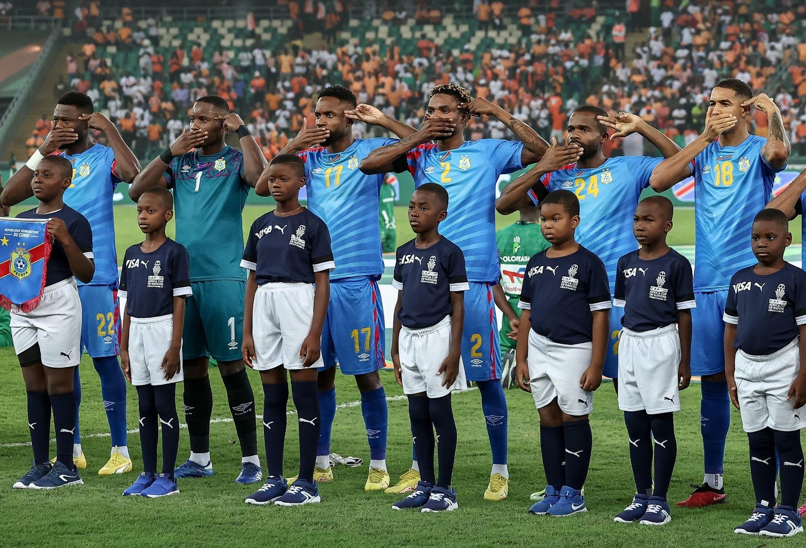 Conflit dans l’est de la RDC : Le puissant message de l’équipe de football congolaise